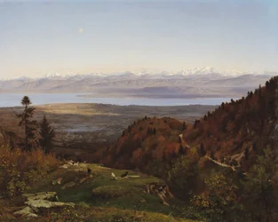 Mont-Blanc von Saint-Cergues aus gesehen, 1869